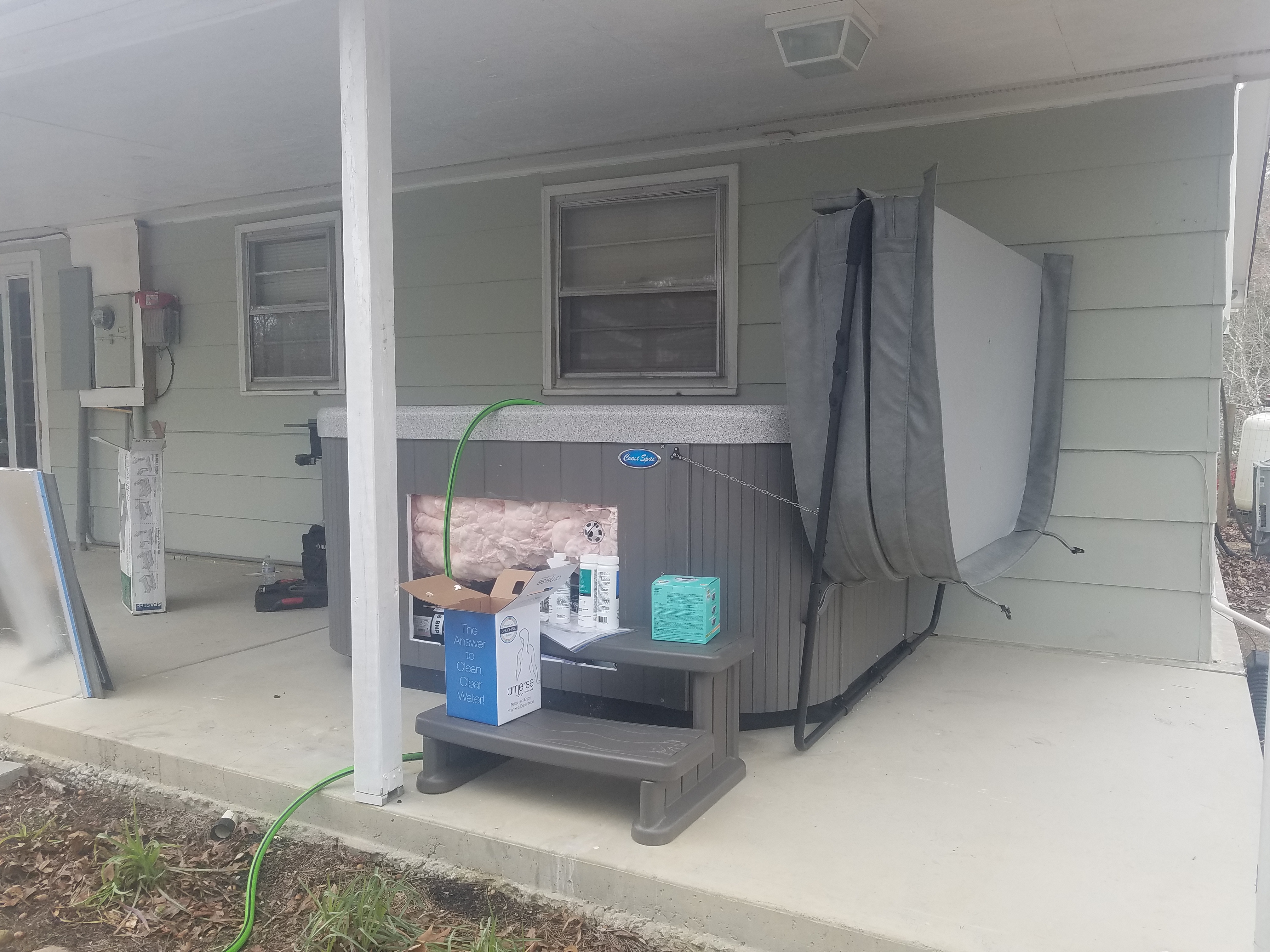 Customer's hot tub